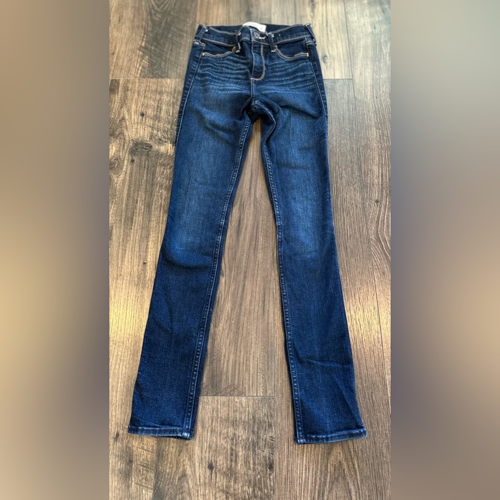 GUC Girl's Abercrombie Skinny Jeans, Blue Stretch, Size: 16